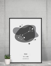 Lade das Bild in den Galerie-Viewer, Sternzeichen - Skorpion (Schwarz-Weiß) - printylife.de