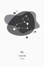 Lade das Bild in den Galerie-Viewer, Sternzeichen - Löwe (Schwarz-Weiß) - printylife.de