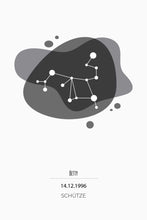 Lade das Bild in den Galerie-Viewer, Sternzeichen - Schütze (Schwarz-Weiß) - printylife.de