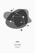 Lade das Bild in den Galerie-Viewer, Sternzeichen - Waage (Schwarz-Weiß) - printylife.de