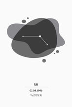 Lade das Bild in den Galerie-Viewer, Sternzeichen - Widder (Schwarz-Weiß) - printylife.de