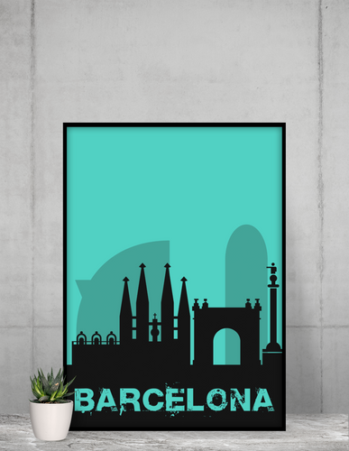 Barcelona - City Skyline - printylife.de