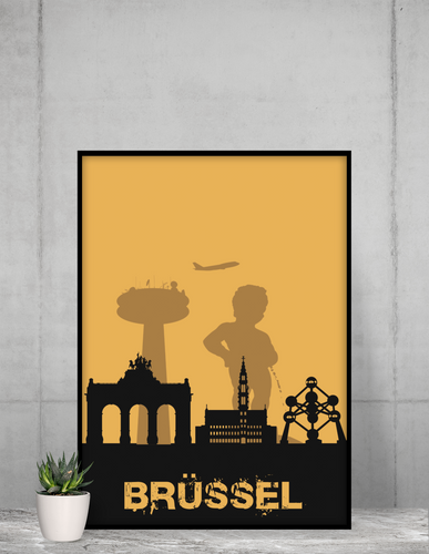 Brüssel - City Skyline - printylife.de