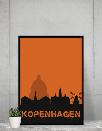 Kopenhagen - City Skyline - printylife.de