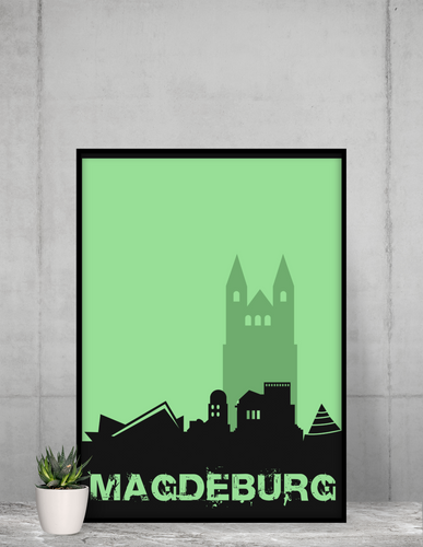 Magdeburg - City Skyline - printylife.de