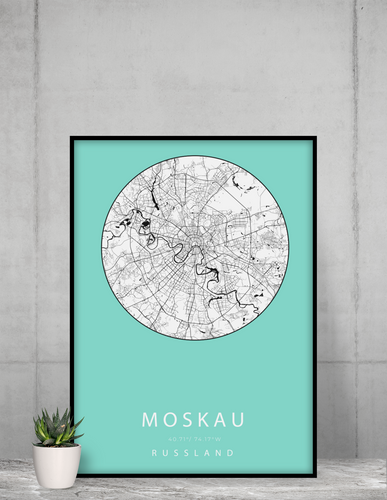 City Map - Moskau - printylife.de