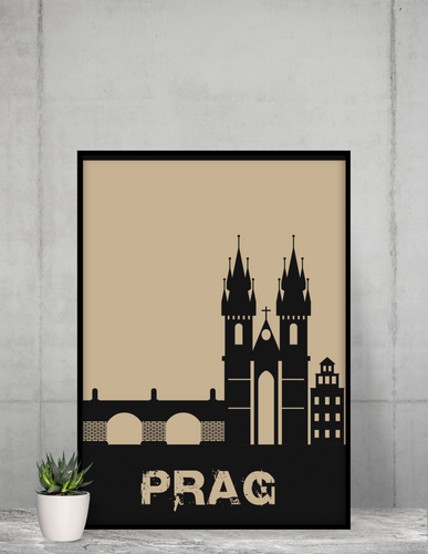 Prag - City Skyline - printylife.de